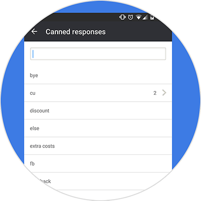 live chat Canned responses