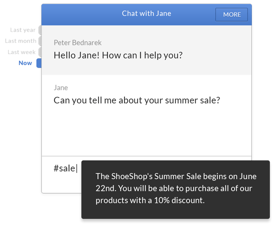 Canned responses in live chat Canned responses in live chat