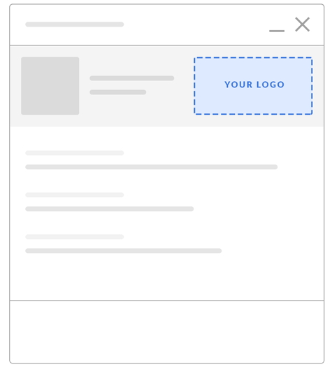 Customize company logo Customize company logo