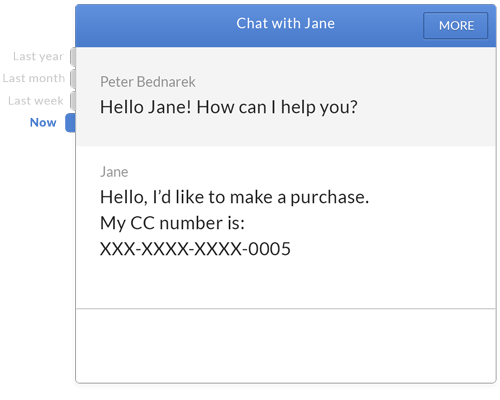 Feature list: Security - Credit card masking