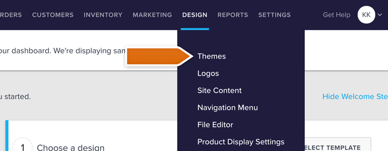 Go to Themes section of Volusion Design Go to Themes section of Volusion Design