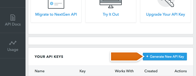 Click on Generate API key available in FullContact's dashboard Click on Generate API key available in FullContact's dashboard