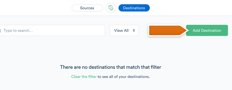 Click on Add Destination to proceed Click on Add Destination to proceed