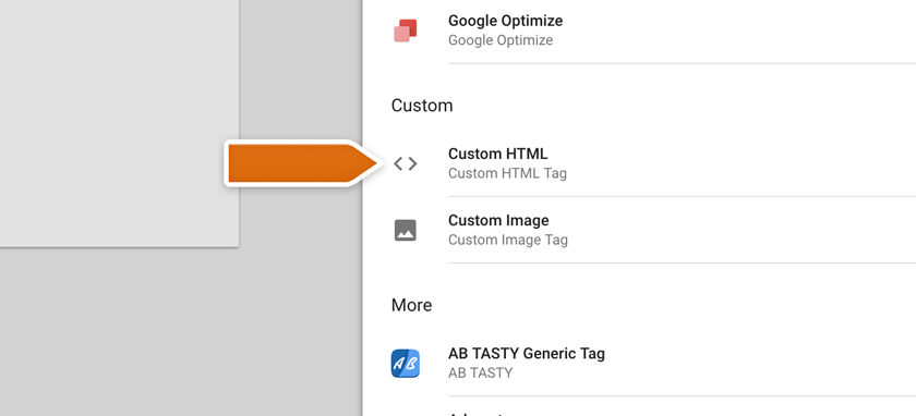 Click on Custom HTML Click on Custom HTML