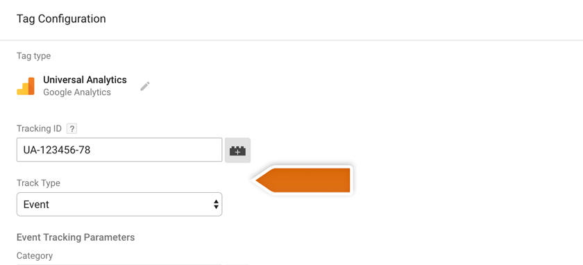 Entering Google Tag Manager Tracking ID