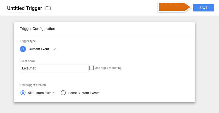 Saving Custom Trigger Rule