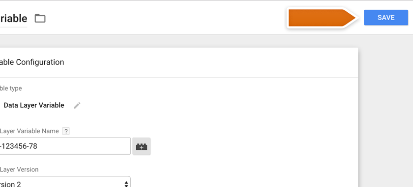Saving Data Layer Variable