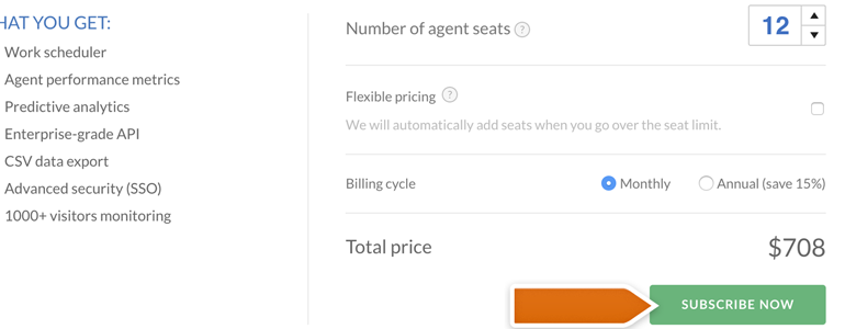 Upgrading subscription