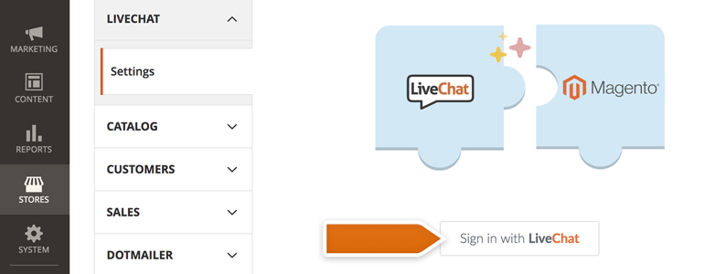 Click on Sign in With LiveChat Click on Sign in With LiveChat