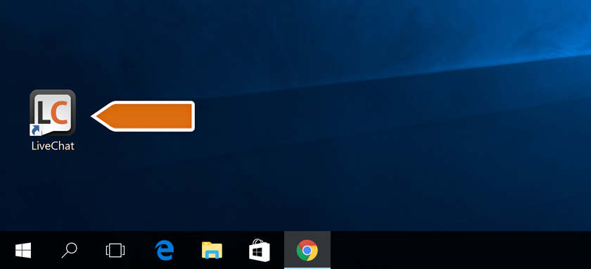 LiveChat icon on Windows desktop LiveChat icon on Windows desktop