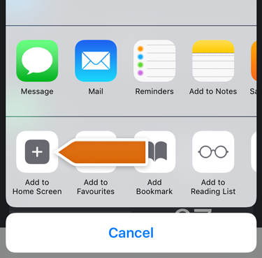 Tap on Add to Home Screen button Tap on Add to Home Screen button