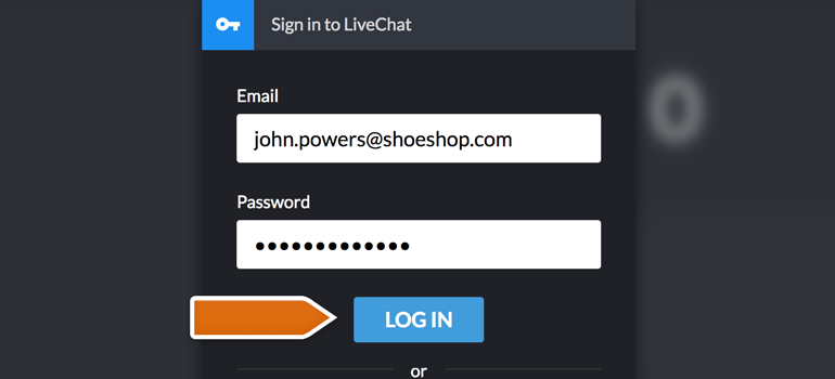 Log in to LiveChat Dashboard Log in to LiveChat Dashboard