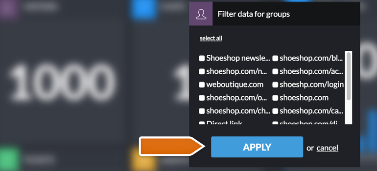 LiveChat Dashboard choosing groups LiveChat Dashboard choosing groups