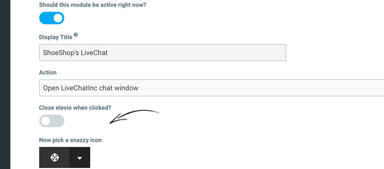 Choose an icon for your LiveChat module Choose an icon for your LiveChat module