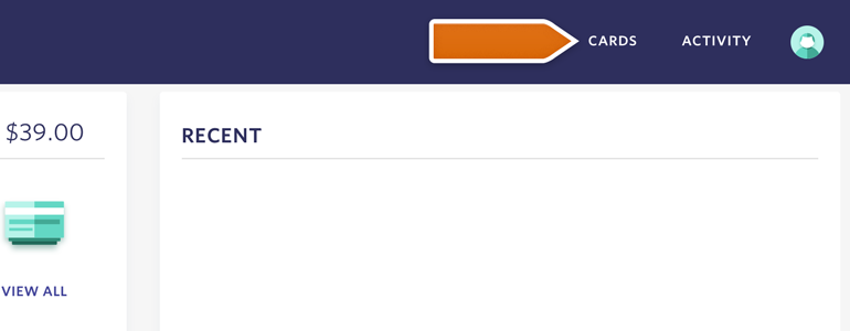 Enter Cards section, available in Entropay dashboard Enter Cards section, available in Entropay dashboard