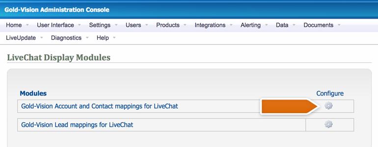 Choose a module to configure Choose a module to configure