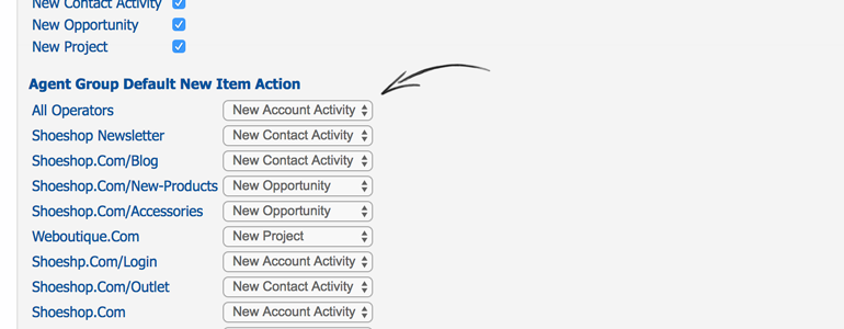 Choose a default action for each of your groups Choose a default action for each of your groups