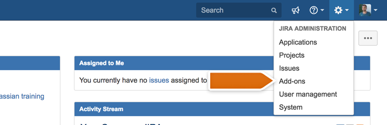 Click on Add-ons button Click on Add-ons button