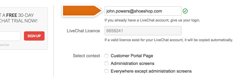 Enter your LiveChat email address Enter your LiveChat email address