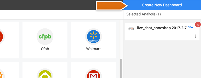 Click on Create New Dashboard to finalize the process Click on Create New Dashboard to finalize the process