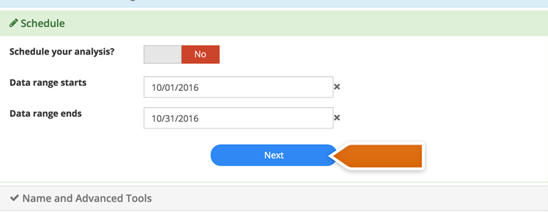 Choose a Data Range to analyze your chats Choose a Data Range to analyze your chats