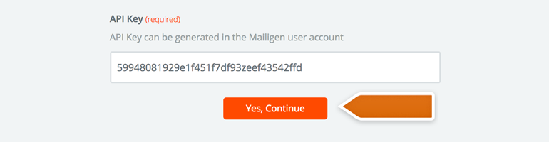 Provide your Mailigen API key Provide your Mailigen API key