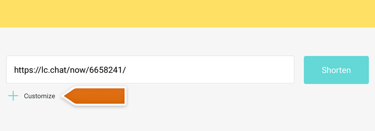 Click on Customize to edit your link Click on Customize to edit your link