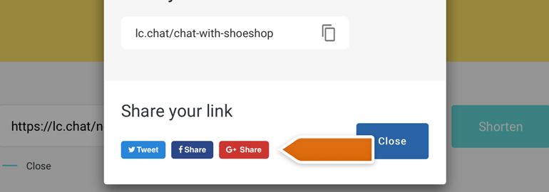 Share your custom link on Social Media! Share your custom link on Social Media!