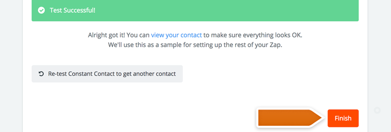 Click on Finish to finalize the process Click on Finish to finalize the process