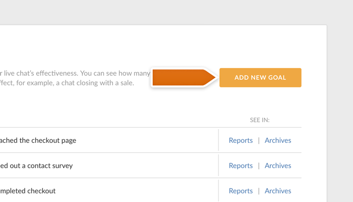 Adding a new Goal in LiveChat Adding a new Goal in LiveChat