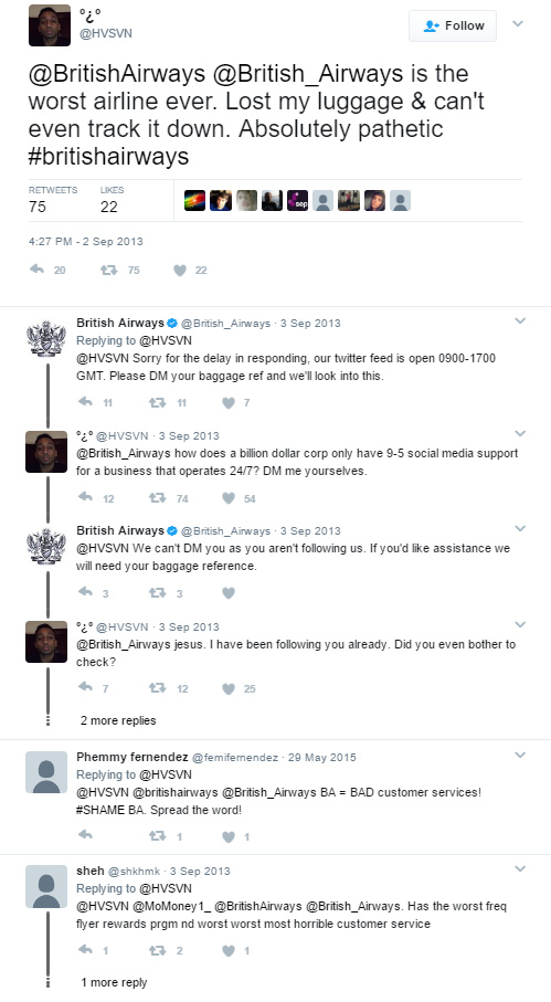British Airways Poor Customer Service customer retention tactics