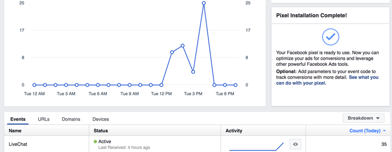 Facebook Pixel: track LiveChat data Facebook Pixel: track LiveChat data
