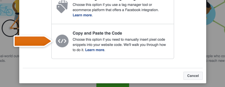 Choose how would you like to add Facebook Pixel to your website Choose how would you like to add Facebook Pixel to your website