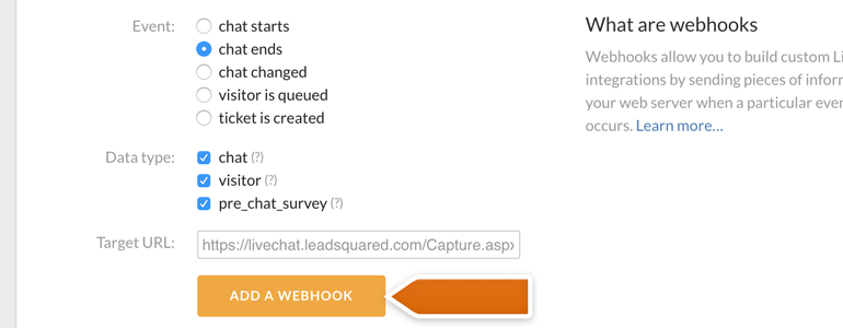 Add Webhook URL and finalize the process Add Webhook URL and finalize the process