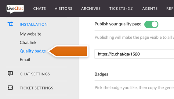 New category at LiveChat - Quality Badge! New category at LiveChat - Quality Badge!