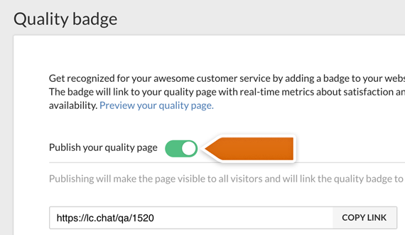 Publish your new Quality Page! Publish your new Quality Page!