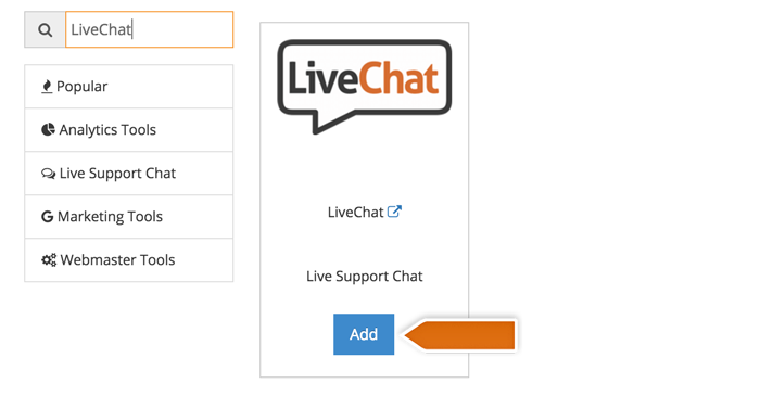 Add LiveChat to SITE123 Add LiveChat to SITE123