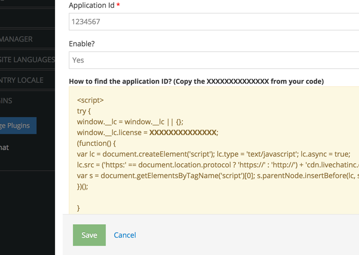 Configure LiveChat Configure LiveChat