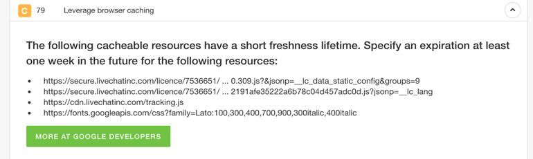 Leverage browser caching Leverage browser caching