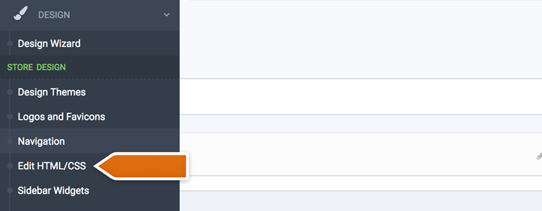 Choose Edit HTML/CSS from the list of available options Choose Edit HTML/CSS from the list of available options