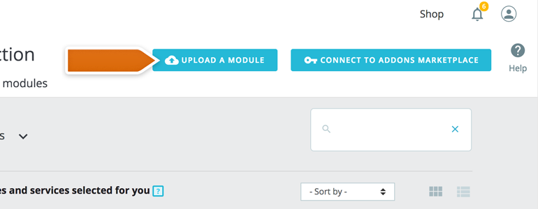 Click on Upload a module to proceed Click on Upload a module to proceed