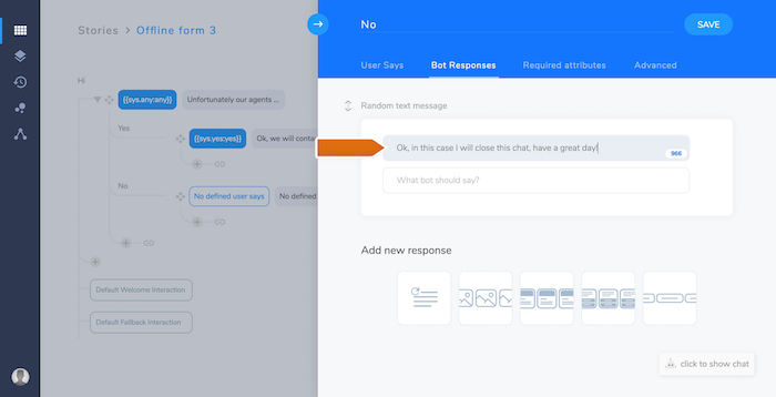 chatbot end chat