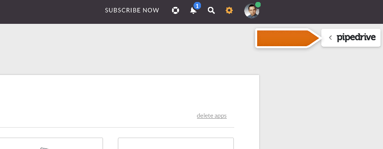 Click on a Pipedrive button to proceed with the configuration Click on a Pipedrive button to proceed with the configuration