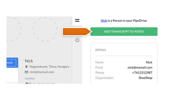 Add your chat transcripts to Notes in Pipedrive! Add your chat transcripts to Notes in Pipedrive!