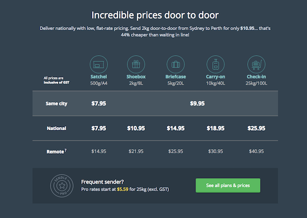 sendle-web-page-screen