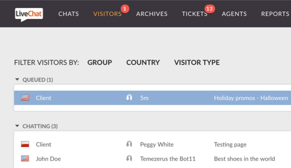 Better Tickets and Visitors Notifications in LiveChat Better Tickets and Visitors Notifications in LiveChat