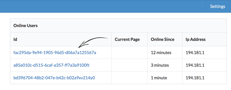 Choose a visitor from the Median admin panel Choose a visitor from the Median admin panel