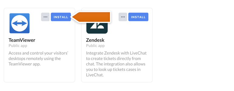 TeamViewer LiveChat: Find your TeamViewer app and click on Install to proceed TeamViewer LiveChat: Find your TeamViewer app and click on Install to proceed