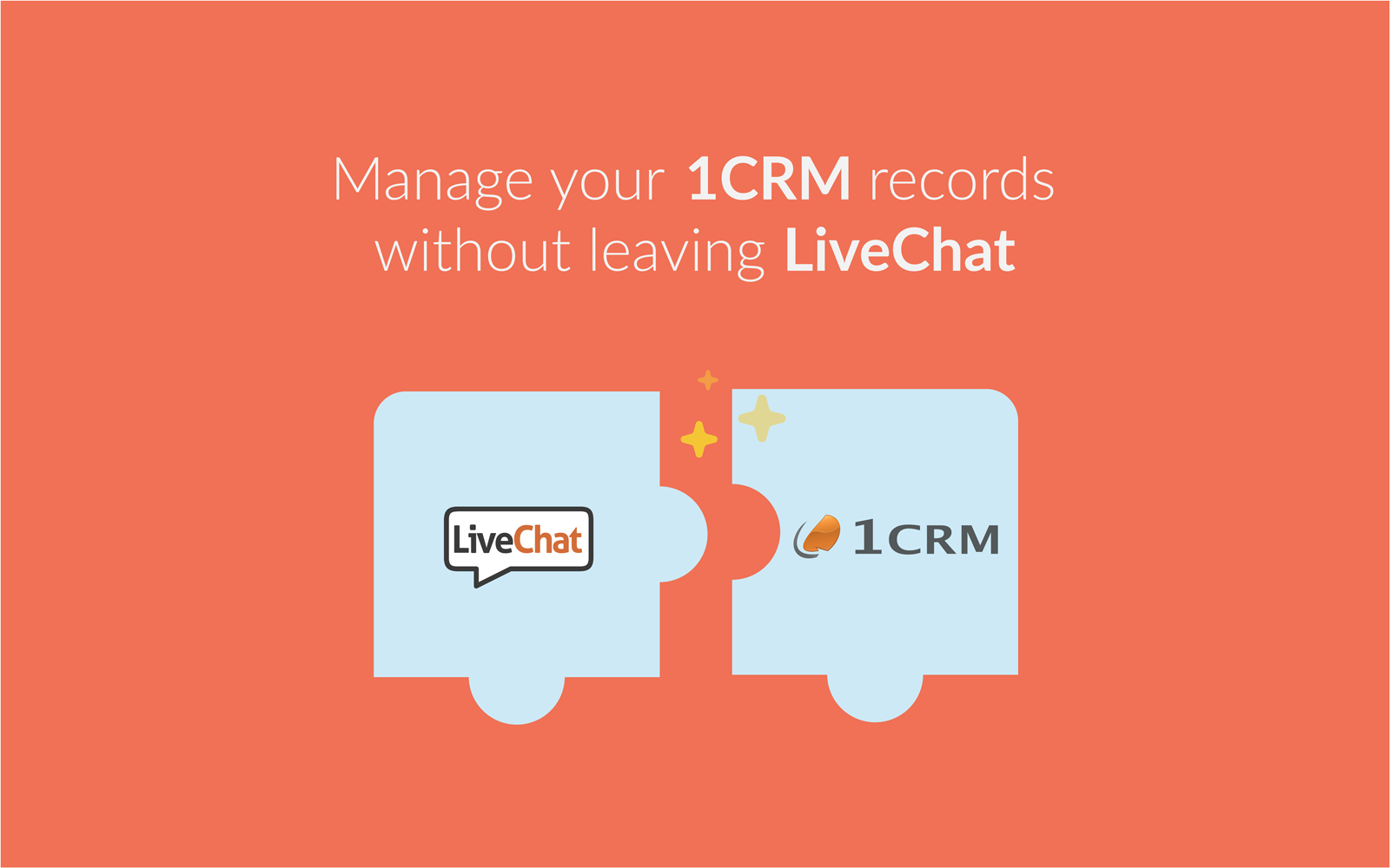 1CRM integrates with LiveChat